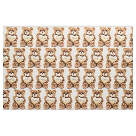 Teddy Bear Fabric Stof (Fat Quarter)