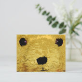 Teddy Bear Face Briefkaart (Staand voorkant)