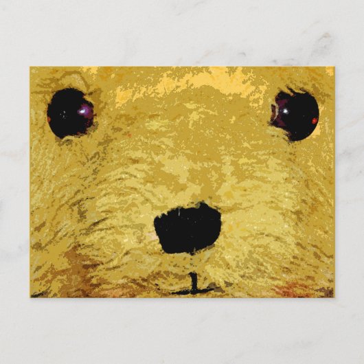 Teddy Bear Face Briefkaart (Voorkant)