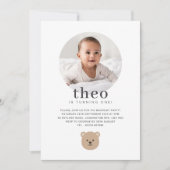 Teddy Bear Face - Foto Verjaardag Kaart (Voorkant)