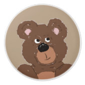 Teddy Bear Face Keramische Knop (Voorkant)