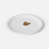 Teddy Bear Face Papieren Bordje (Gekanteld)