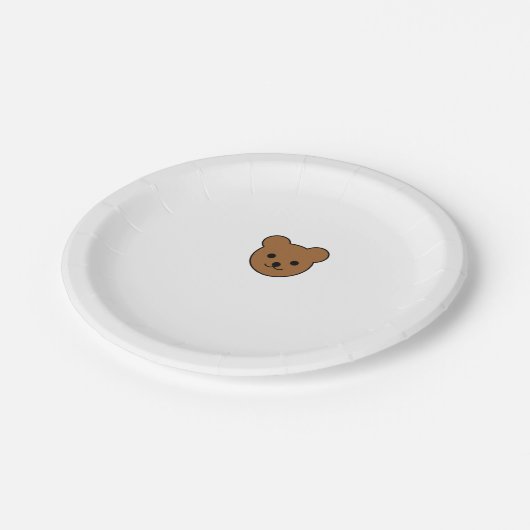 Teddy Bear Face Papieren Bordje (Gekanteld)