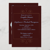 Teddy Bear Family Couples Baby shower Kaart (Voorkant / Achterkant)