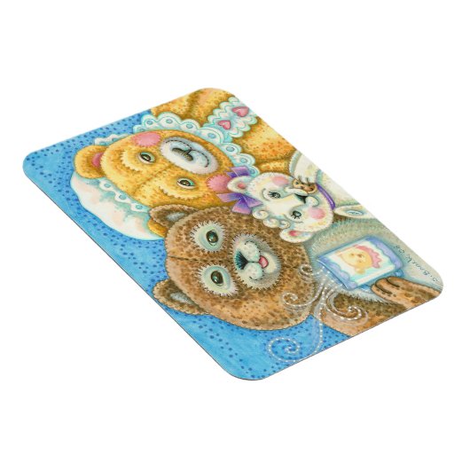 TEDDY BEAR FAMIY MAGNET *Customize Magneet (Rechterzijde)