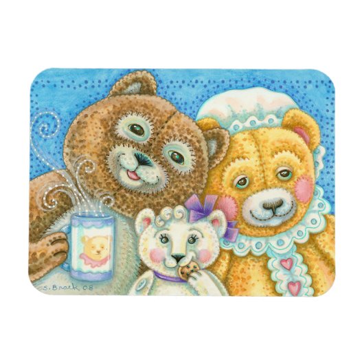 TEDDY BEAR FAMIY MAGNET *Customize Magneet (Horizontaal)