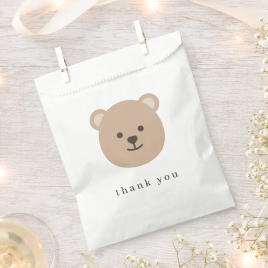 Teddy Bear Favor Bag Bedankzakje (Geknipt)