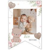 Teddy Bear First Birthday Bunting Photo Banner (Derde vlag)