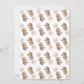 Teddy Bear First Birthday Invitation Kaart (Achterkant)