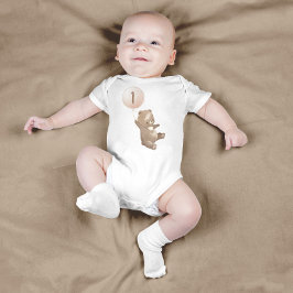 Teddy Bear First Birthday Invitation Romper