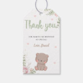 Teddy Bear First Birthday Party Dank u Label Cadeaulabel (Voorkant)