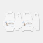Teddy Bear First Birthday Party Favor Box Bedankdoosjes (Uitgevouwen)