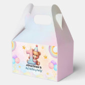 Teddy Bear First Birthday Party | Rainbow Bedankdoosjes (Voorkant)