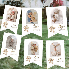 Teddy Bear First Birthday Photo Party Vlaggetjes