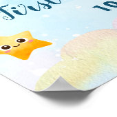 Teddy Bear First Birthday Poster | Nursery & Party (Hoek)
