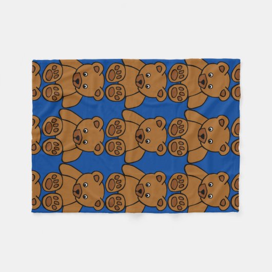 Teddy Bear Fleece Blanket (Voorkant (Horizontaal))