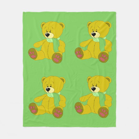 Teddy Bear Fleece Blanket Deken (Voorkant)