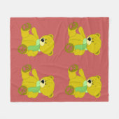 Teddy Bear Fleece Blanket Deken (Voorkant (Horizontaal))
