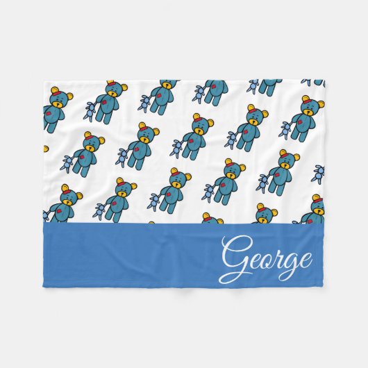 Teddy Bear Fleece Deken (Voorkant (Horizontaal))