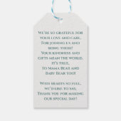 Teddy Bear Floral Cadeaulabel (Achterkant)