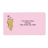 Teddy Bear Floral Labels (Voorkant)