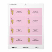 Teddy Bear Floral Labels (Full Sheet)