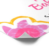 Teddy Bear Flower Floral Baby shower Welcome Sign Poster (Hoek)