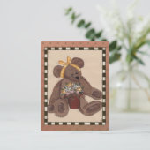 Teddy Bear Flowers Briefkaart (Staand voorkant)