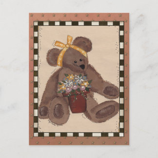 Teddy Bear Flowers Briefkaart