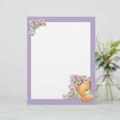 Teddy Bear Flowers Letterhead (Staand voorkant)