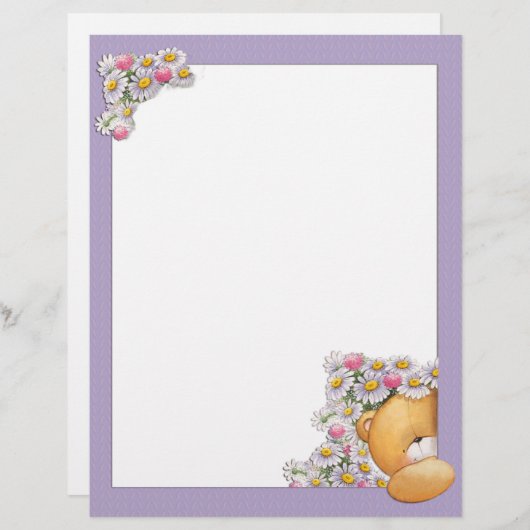 Teddy Bear Flowers Letterhead (Voorkant / Achterkant)