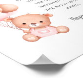 Teddy Bear Fopspeen Hunt Baby shower Spel Poster (Hoek)