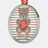 Teddy Bear for Baby Ceramic Ornament (Links)
