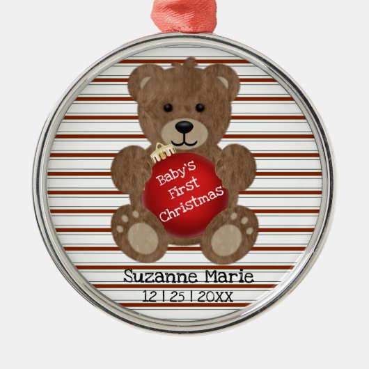 Teddy Bear for Baby Ceramic Ornament (Voorkant)