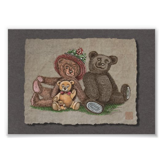 Teddy Bear Foto Afdruk (Voorkant)