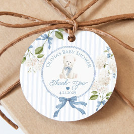 Teddy Bear French Nursery Baby shower Thank you Bedankjes Labels