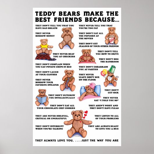 Teddy Bear Friends Poster (Voorkant)