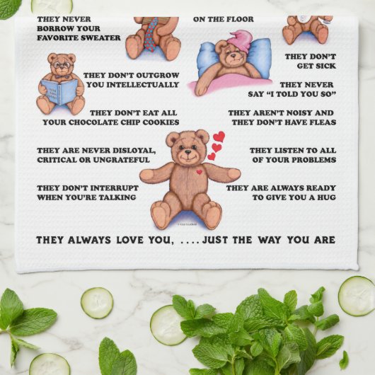 Teddy Bear Friends Towel Theedoek (Gevouwen)