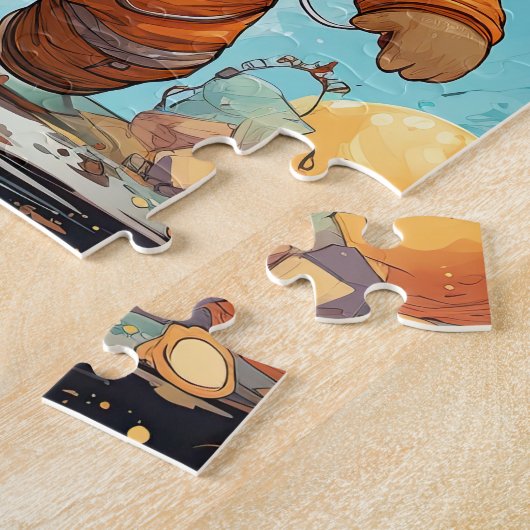 Teddy Bear gaat naar de ruimte, puzzel - puzzel" Legpuzzel (Zijkant)