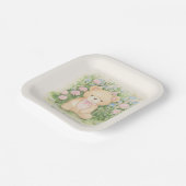 Teddy Bear Garden Classic Baby shower Papieren Bordje (Gebogen)