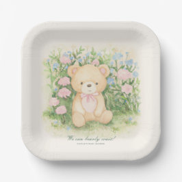 Teddy Bear Garden Classic Baby shower Papieren Bordje