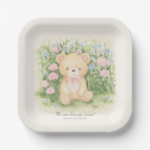 Teddy Bear Garden Classic Baby shower Papieren Bordje