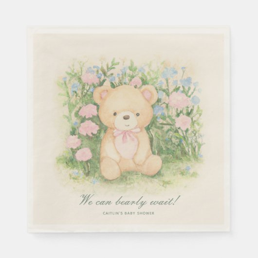 Teddy Bear Garden Classic Baby shower Servet (Voorkant)