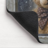 Teddy Bear Gazing Out of Rainy Window Muismat (Hoek)