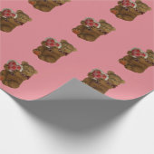 Teddy Bear geeft een hart Cadeaupapier (Hoek)