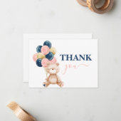 Teddy Bear gender laat je bedanken Notitiekaartje (Voorkant / Achterkant in situ)