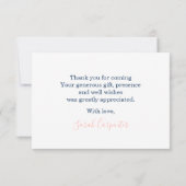 Teddy Bear gender laat je bedanken Notitiekaartje (Achterkant)