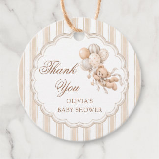 Teddy Bear Gender Neutral Baby Shower Bedankjes Labels