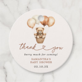 Teddy Bear Gender Neutral Baby shower Bedankt Bedankjes Labels
