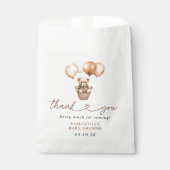 Teddy Bear Gender Neutral Baby shower Bedankt Bedankzakje (Voorkant)